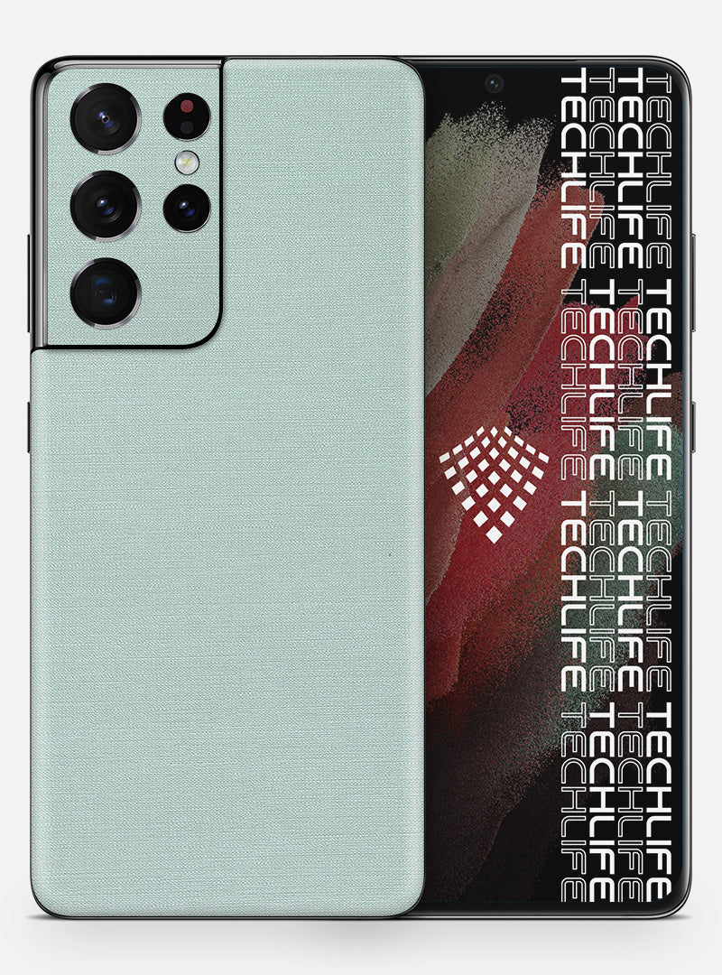 Skin Linen Aquagreen para Galaxy S21 Ultra