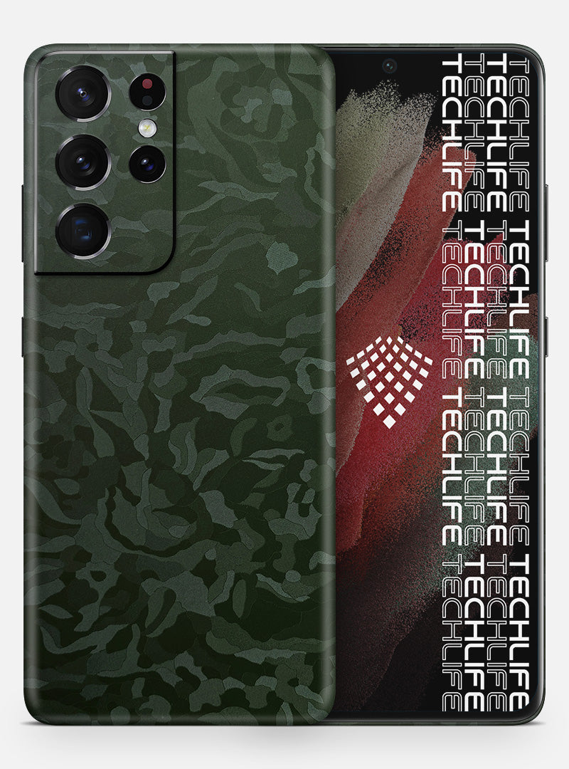 Skin Premium Camuflado Comando Oscuro Galaxy S21 Ultra