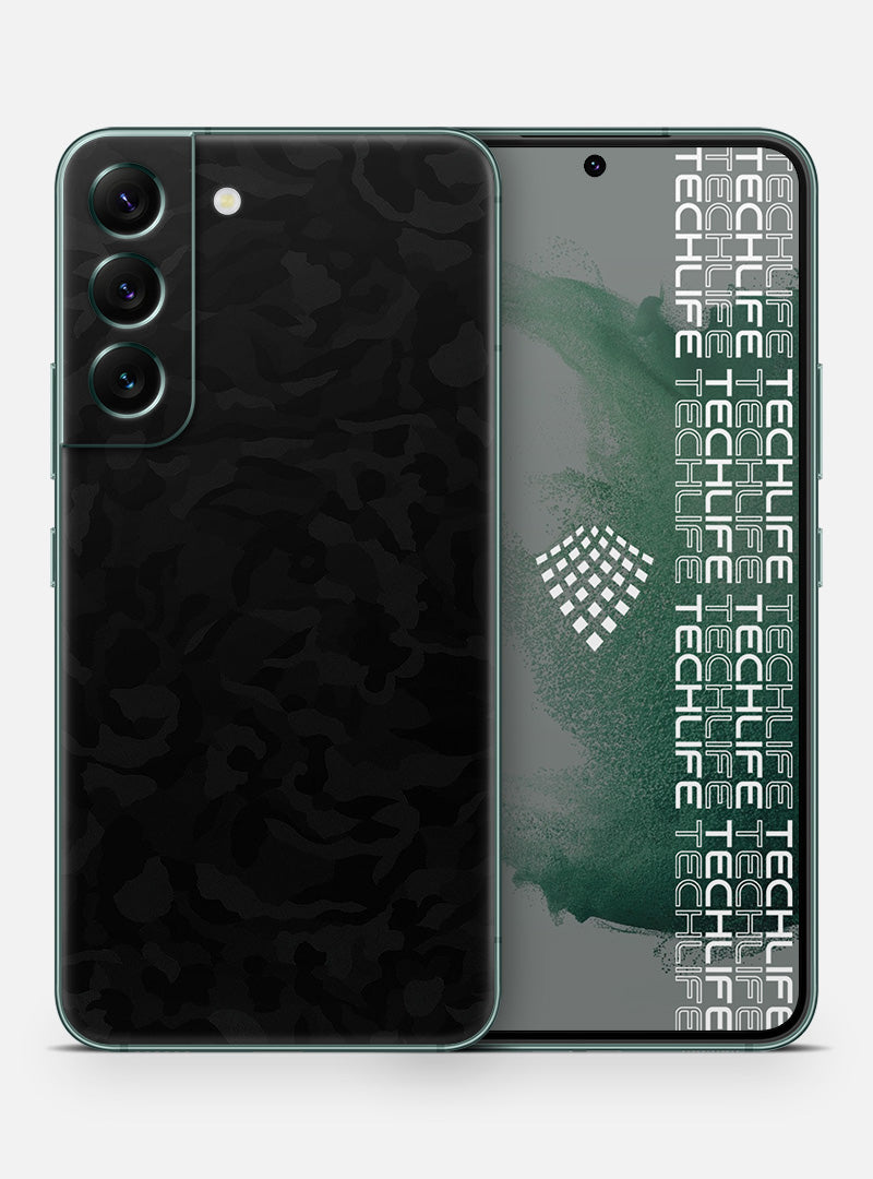 Skin Premium Camuflaje Espectro Negro Galaxy S22