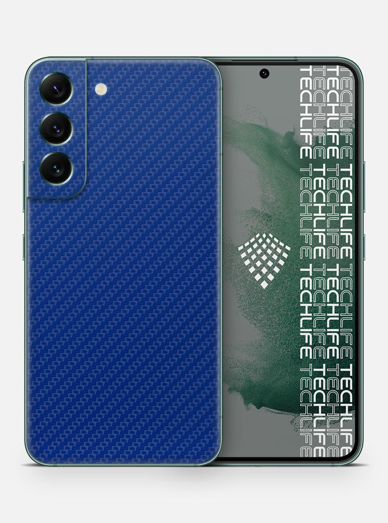 Skin Premium Carbono Azul Galaxy S22