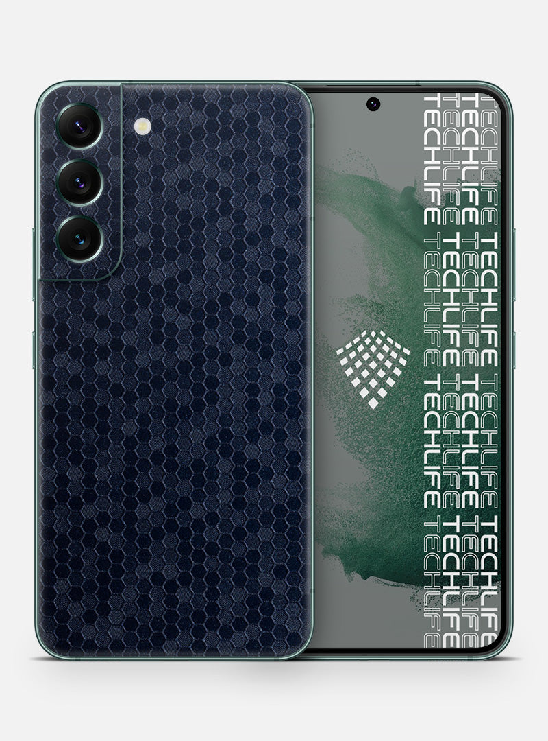 Skin Premium HexaTech Océano Azul Galaxy S22