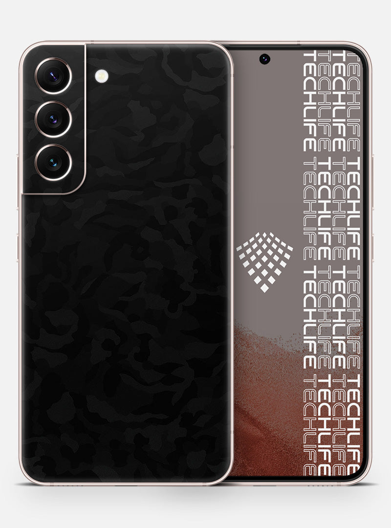 Skin Premium Camuflaje Espectro Negro Galaxy S22 Plus