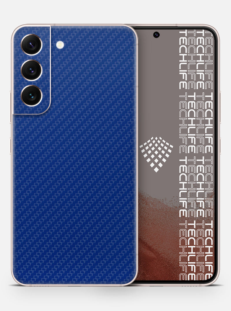 Skin Premium Carbono Azul Galaxy S22 Plus