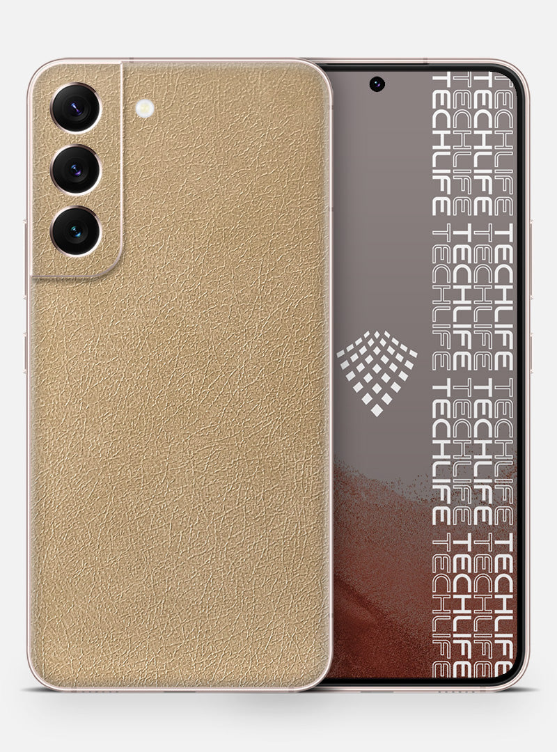 Skin Premium Cuero Esencia Marfil Galaxy S22 Plus