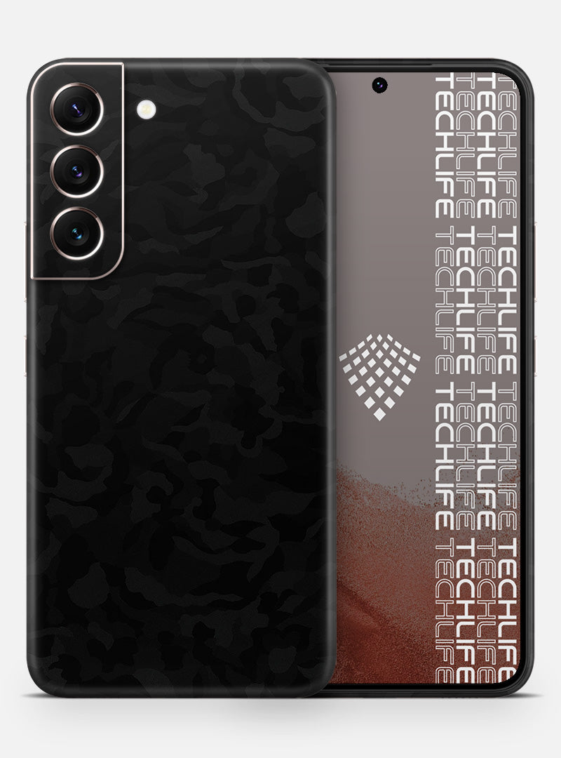 Skin Premium Camuflaje Espectro Negro Galaxy S22 Plus