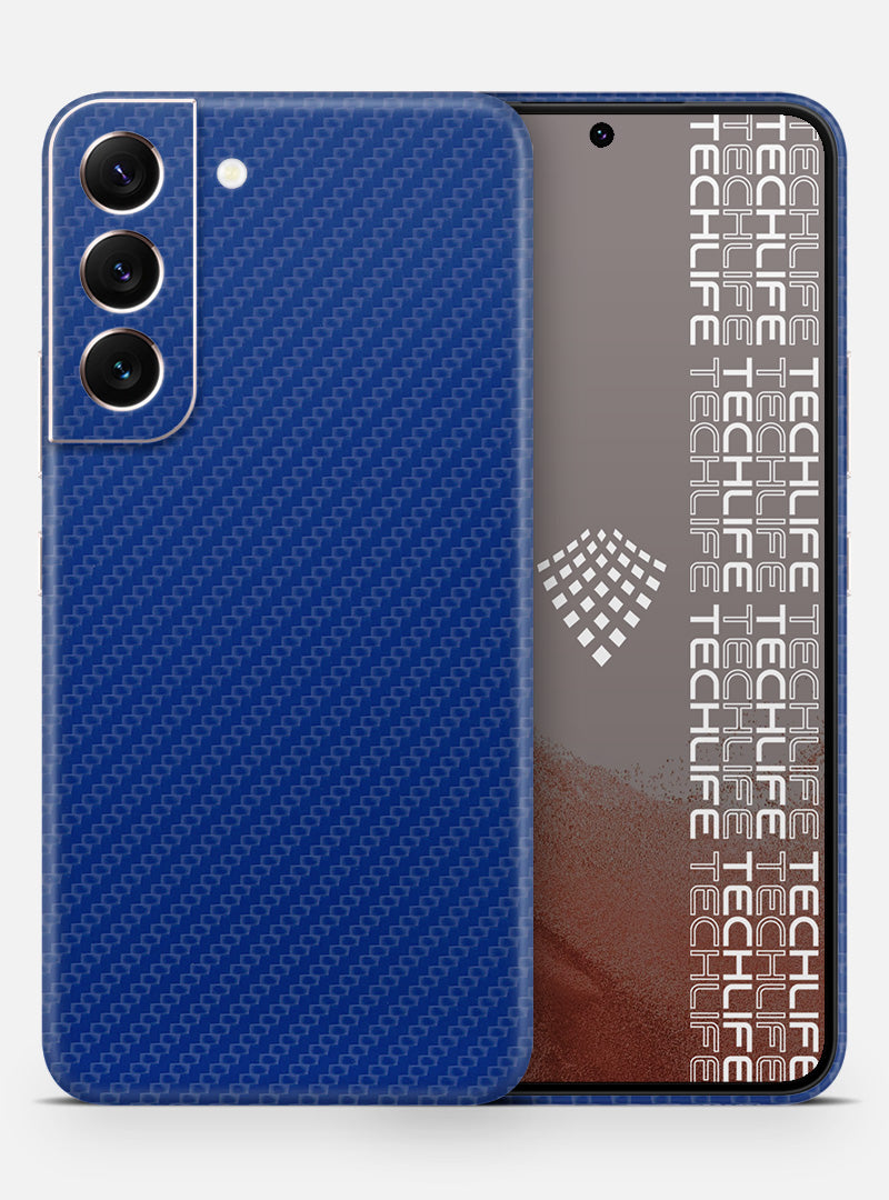 Skin Premium Carbono Azul Galaxy S22 Plus