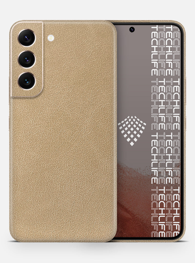 Skin Premium Cuero Esencia Marfil Galaxy S22 Plus