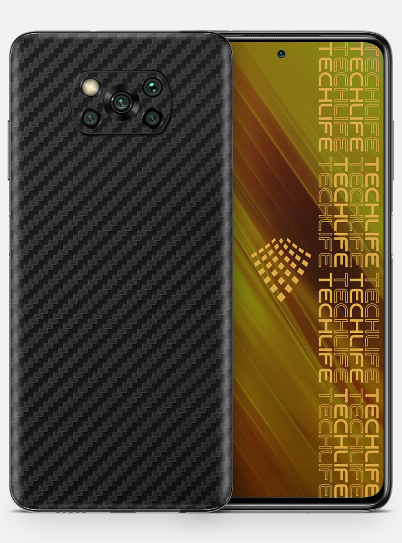 Skin  Black 3D Carbon para Poco X3