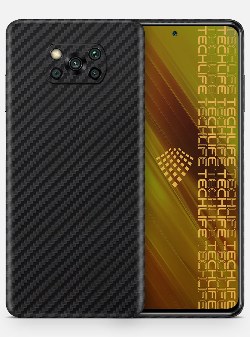 Skin  Black 3D Carbon para Poco X3