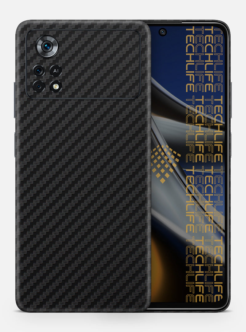 Skin  Black 3D Carbon para Poco X4 Pro