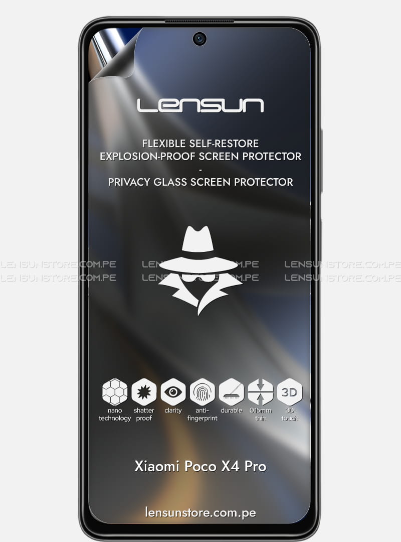 Protector de Pantalla Lensun Privacidad Mate Xiaomi Poco x4 Pro