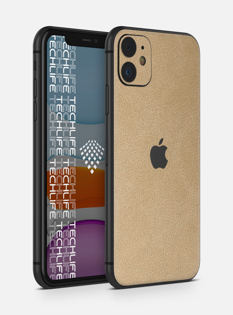 Skin Premium Cuero Esencia Marfil iPhone 11