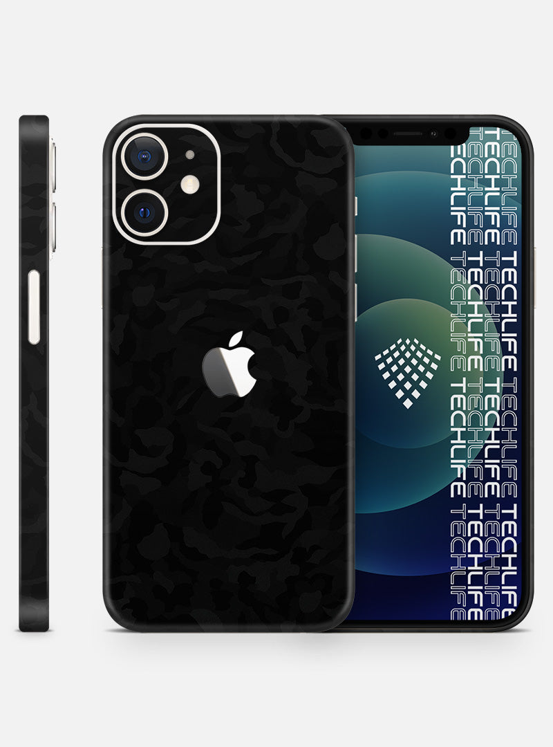 Skin Premium Camuflaje Espectro Negro iPhone 12