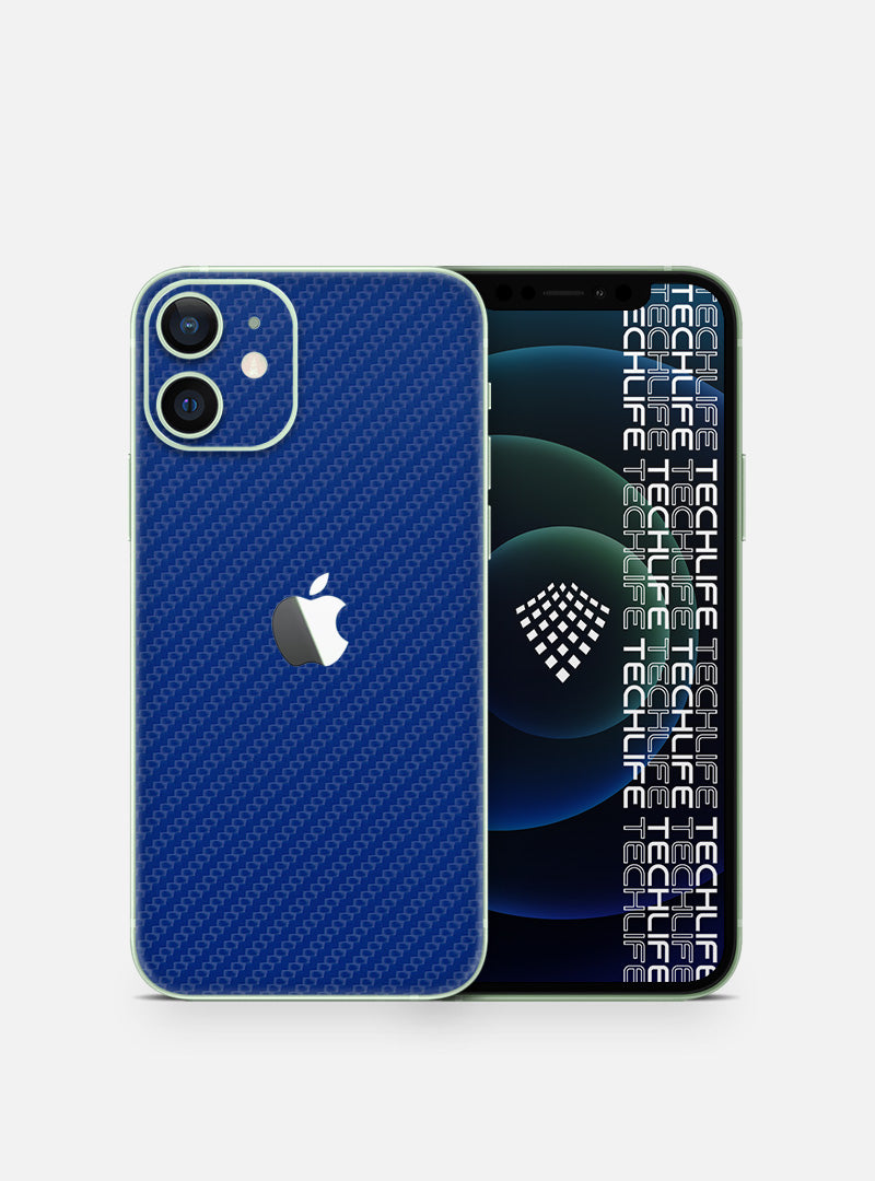 Skin Premium Carbono Azul iPhone 12 Mini