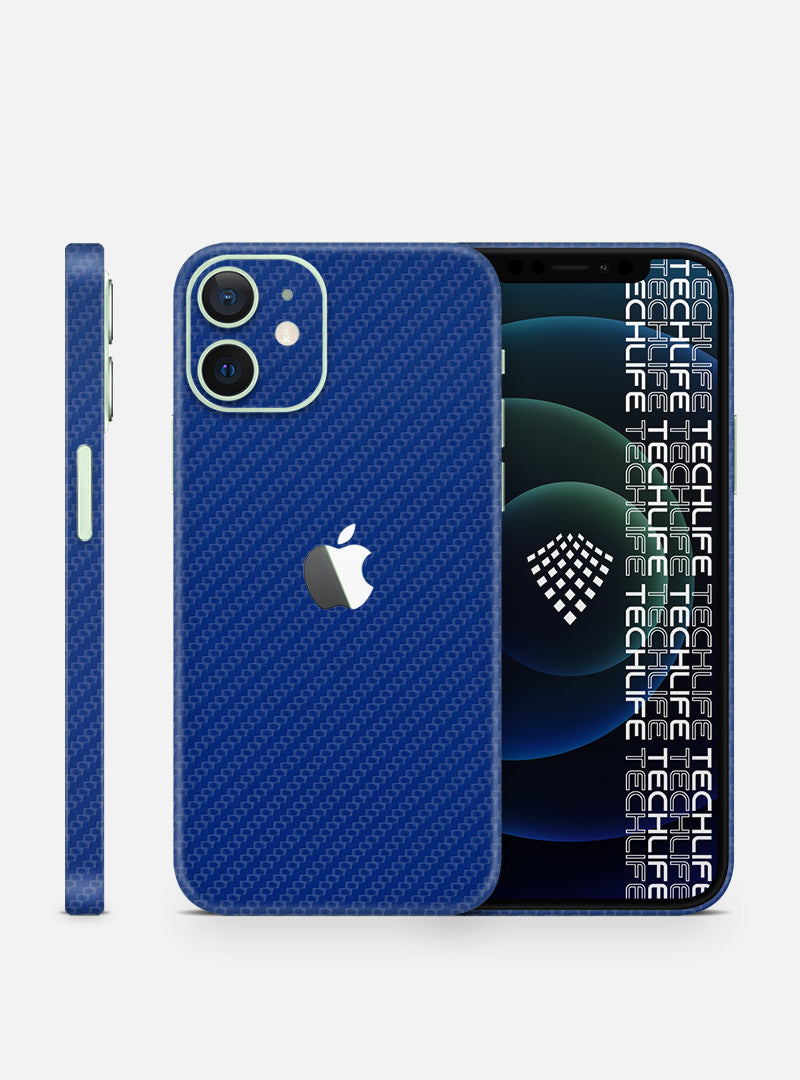 Skin Premium Carbono Azul iPhone 12 Mini