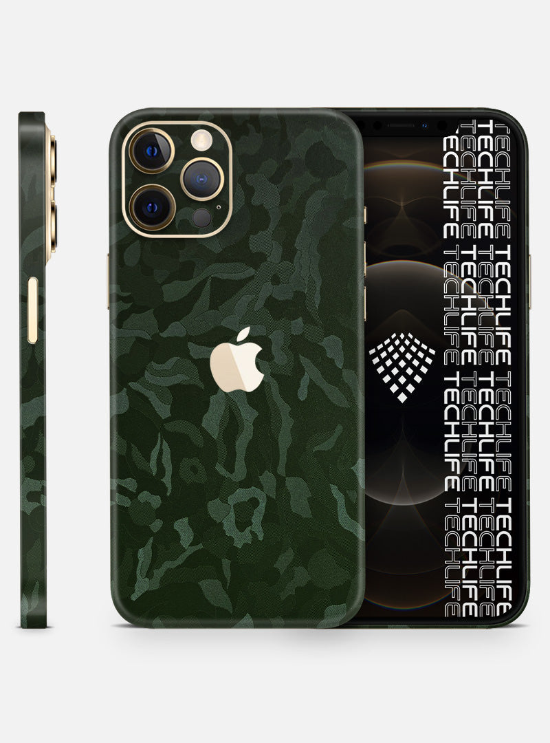 Skin Premium Camuflado Comando Oscuro iPhone 12 Pro