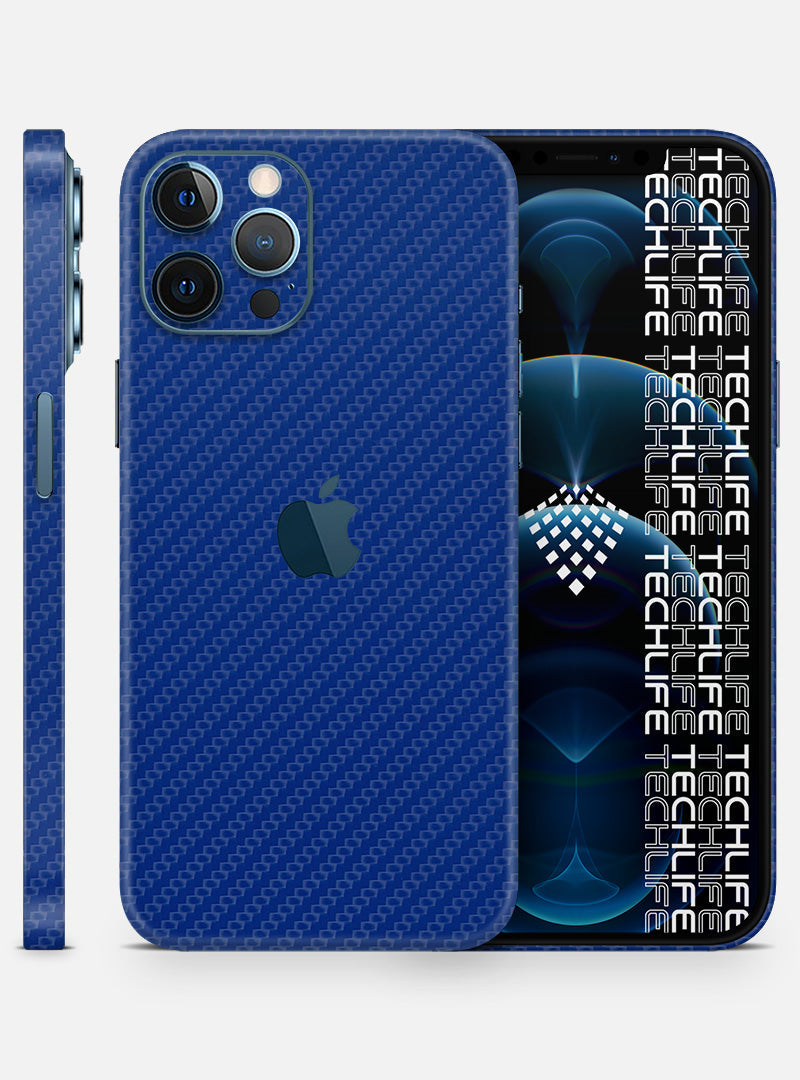 Skin Premium Carbono Azul iPhone 12 Pro Max